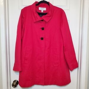 Pendleton By George Simonton Womens Red Jacket Size Large Mod Couture Rain Coat
